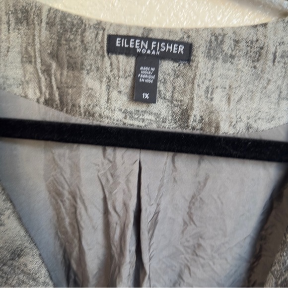 Eileen Fisher Grey Open Front Blazer Jacket Sz 1X - Picture 3 of 9